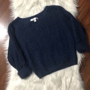 🌻SOLD🌻 Lauren Conrad runway navy plush cropped